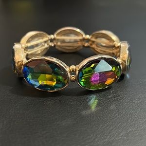3/$15 gold multi rhinestone bracelet